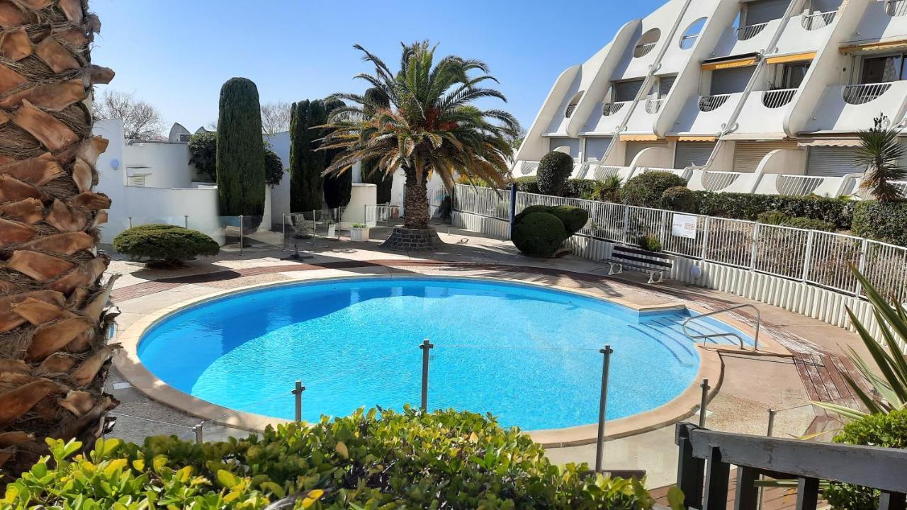 Ancre Bleue***, 1Ere Ligne Plage, Piscine, Clim. La Grande-Motte Buitenkant foto